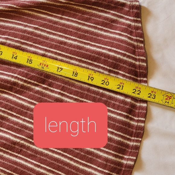 LUCKY BRAND oversized maroon square neck wide strap striped tank - Picture 7 of 10